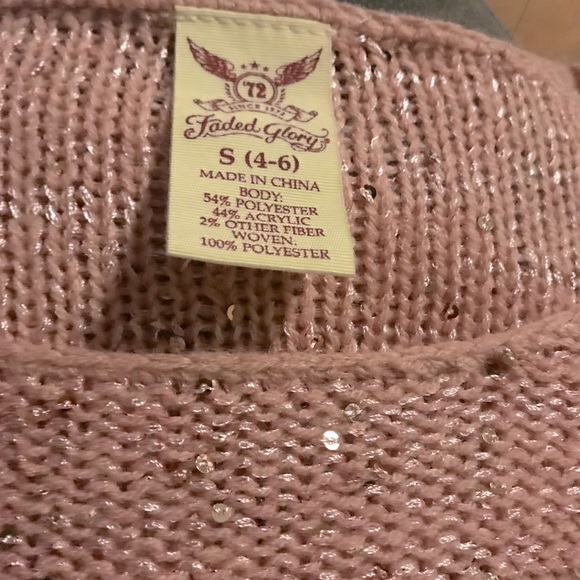 Blush Pink Sequin Blouse - Picture 5 of 5